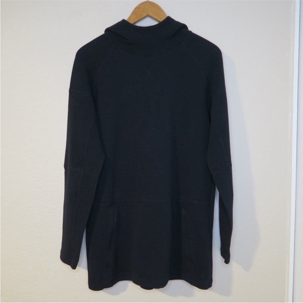 Gymshark Long Sleeve Hoodie Tunic Textured Lounge Gym Black Long‎ Line Workout